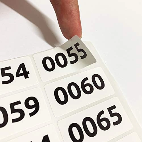 Consecutive Number Inventory Labels - 1000 1.5" x 0.75"