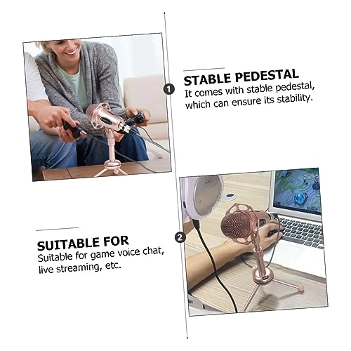 Universal Condenser Microphone - Pink USB with Stand