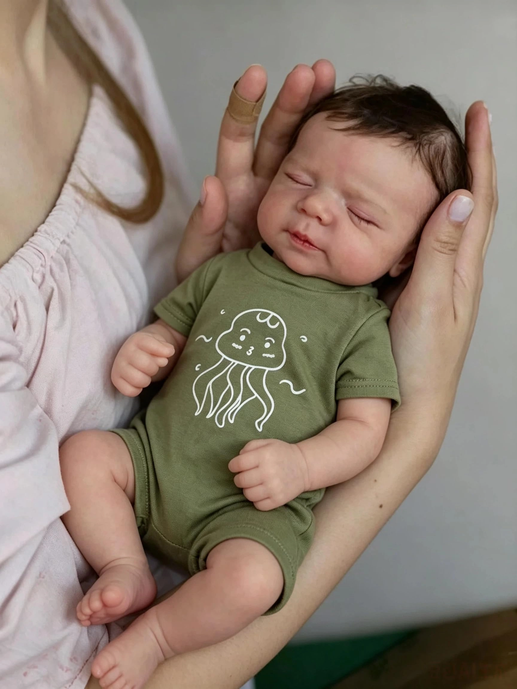 Reborn Baby Doll - 18 Inch Silicone Vinyl Rooted Hair Bundle