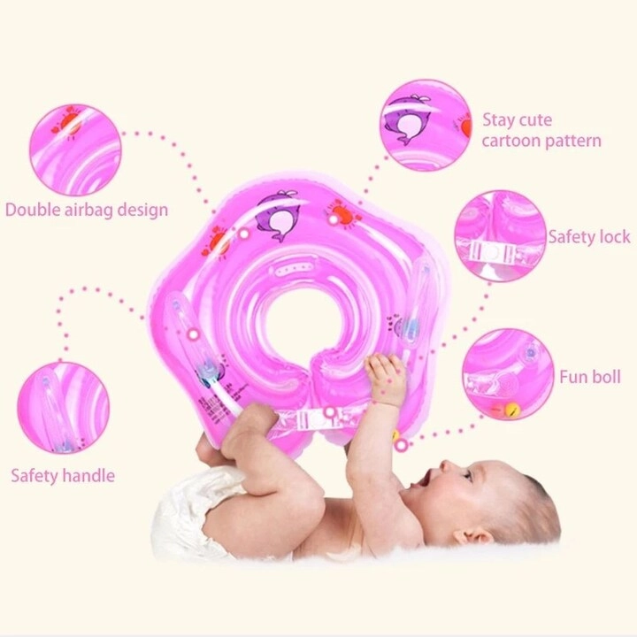 ISwimSafe Infant Neck Floater - Pink