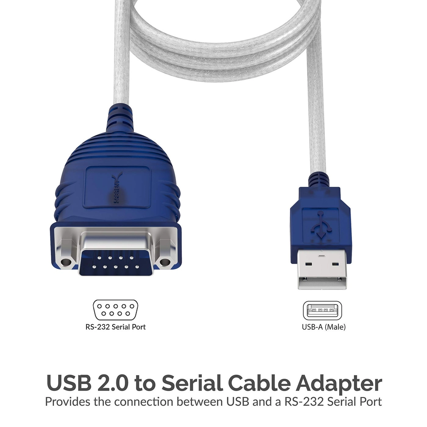 USB 2.0 to Serial Converter Cable - 9 Pin DB 9 RS 232