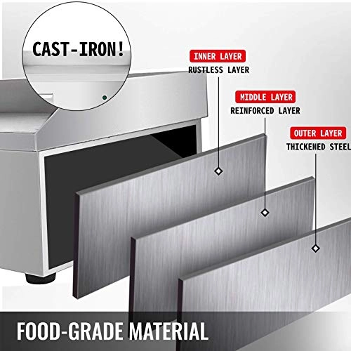 Electric Griddle - Stainless Steel Countertop Commercial