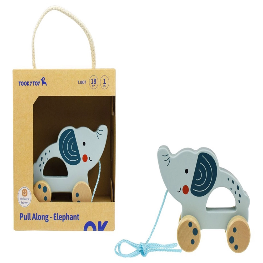 Wooden Elephant Pull Along Toy