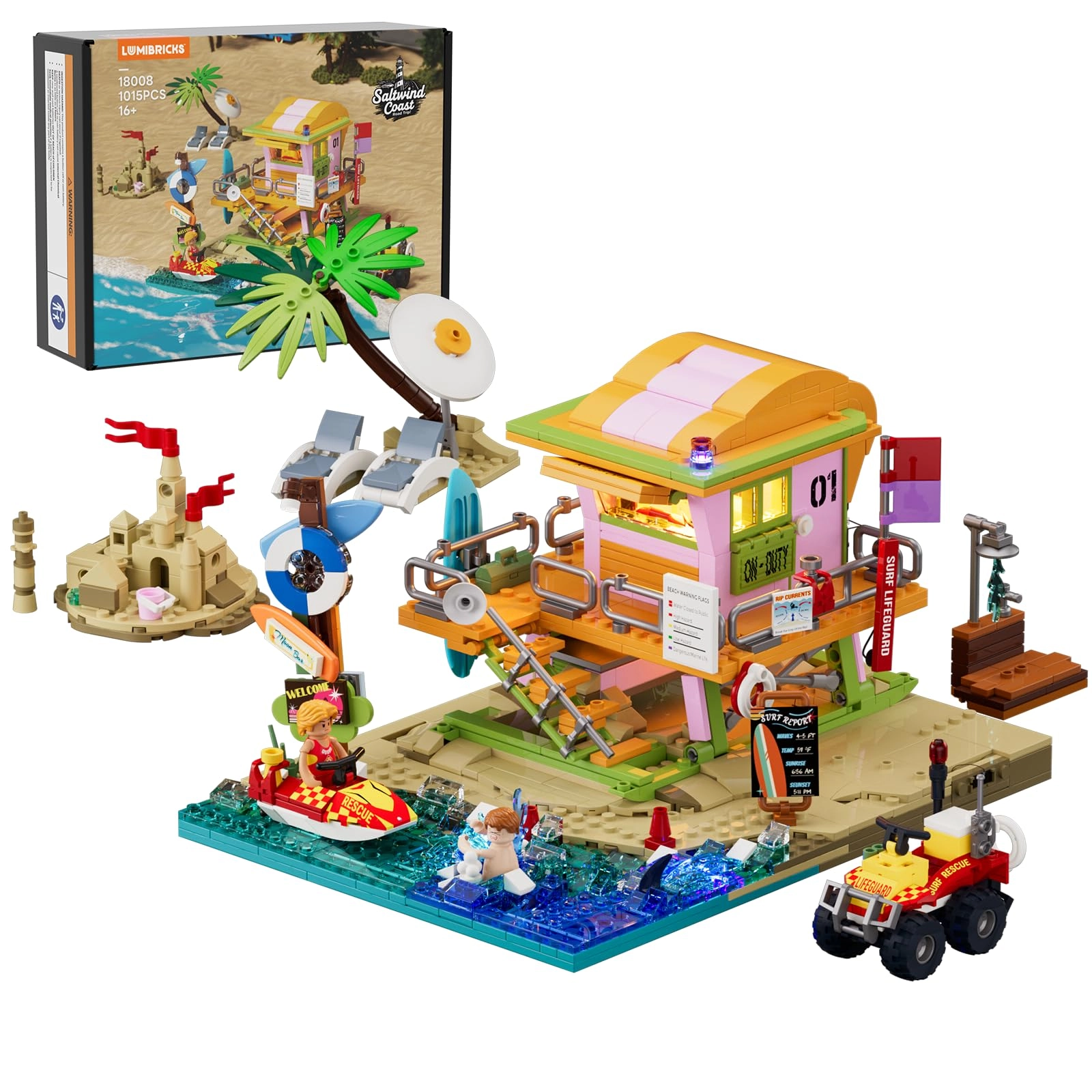 Lumibricks Beach Lifeguard Tower (18008) - Lighting Building Model