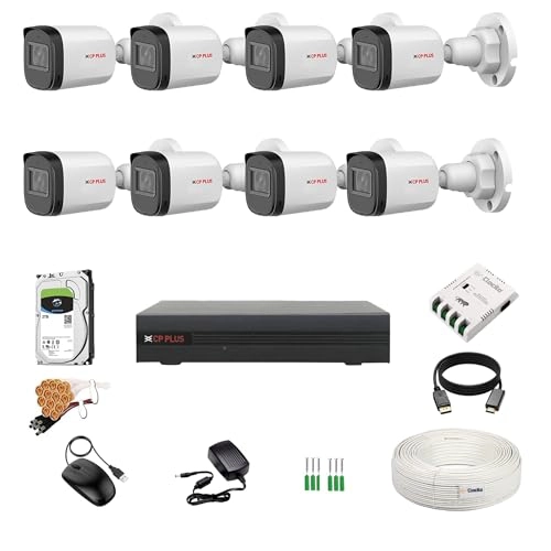 8 Channel DVR + 2.4 MP Camera + HDD - 2 TB + 8 Ch SMPS + CCTV Cable + HDMI+BNC/DC Set