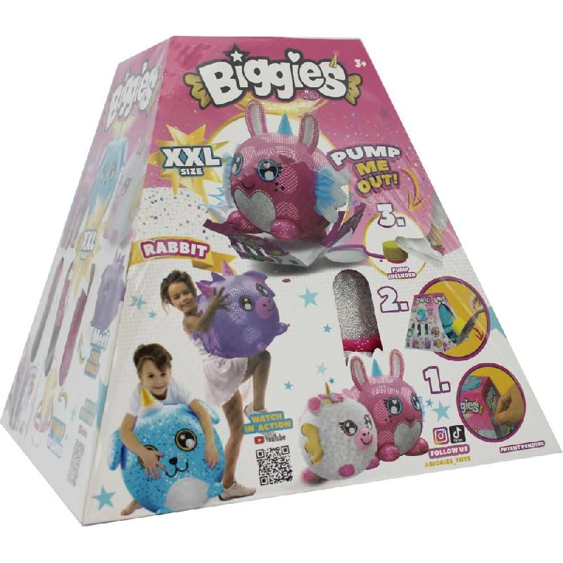 Non Branded Rabbit Biggies Inflatable Plushies - XXL Pink/Blue