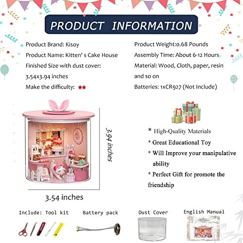 Romantic and Cute Dollhouse Miniature DIY House Kit - Paris Gift Store