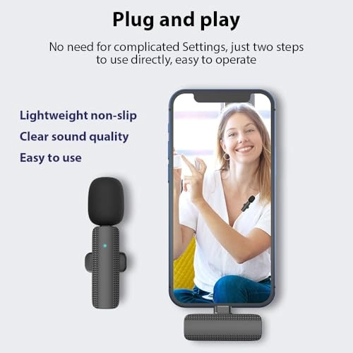 Wireless Lavali Microphone - 1 Receiv and 1 Microphone 2.4G wireless