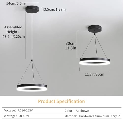 Round Pendant Light - 120cm Pack