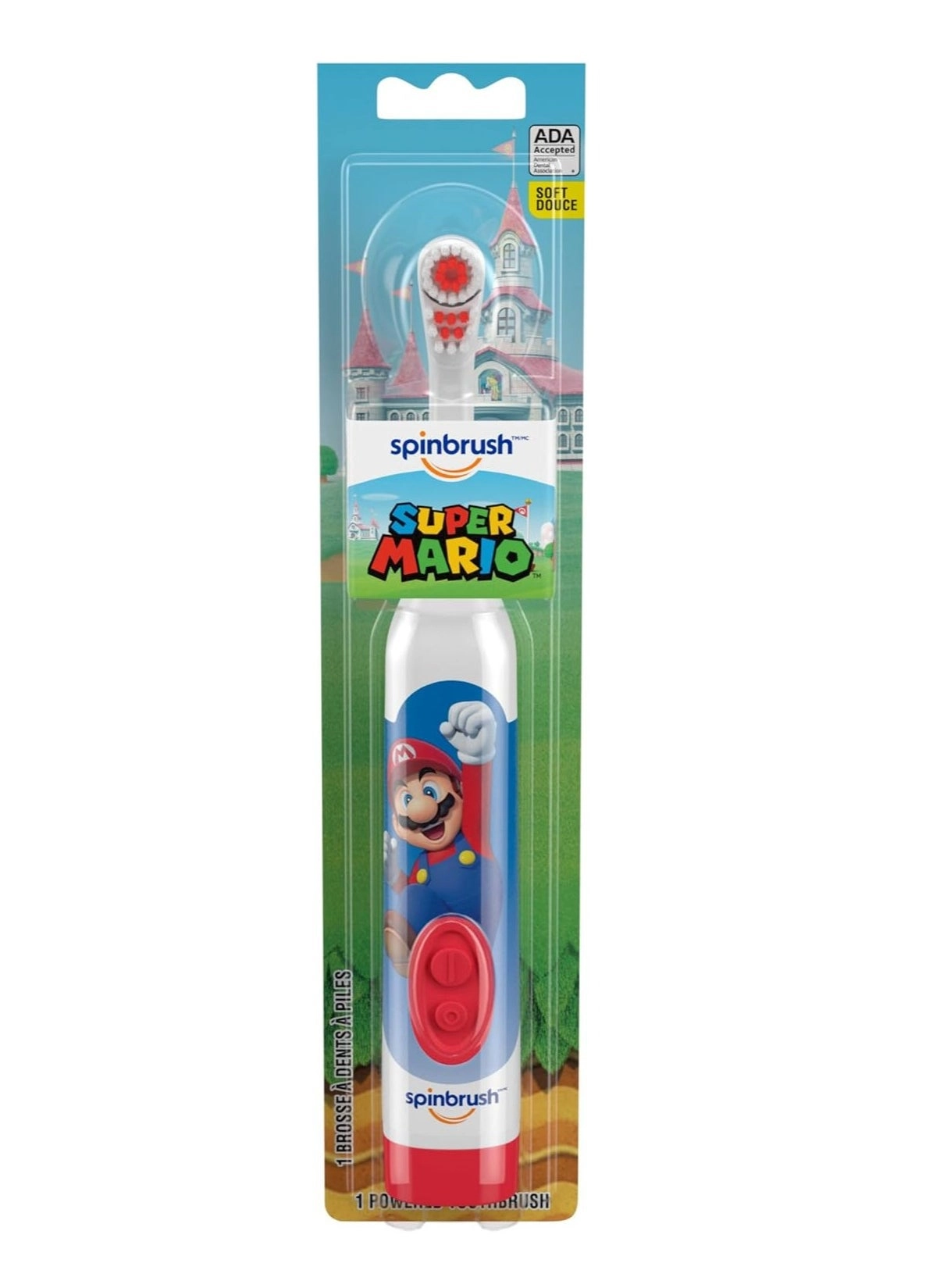 Electric Battery Toothbrush - Super Mario Kid’s Soft 1 Ct