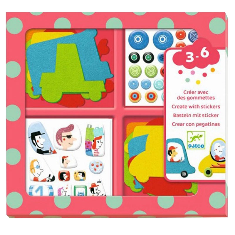 DJECO Small Gifts I Love Cars Sticker Book 94 pcs