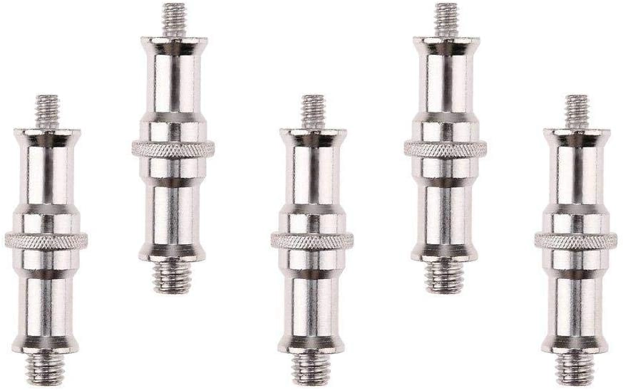DMK 1/4 To 3/8 Inch Metal Male Convertor Threaded Screw Adapter - 5 Pcs Standard