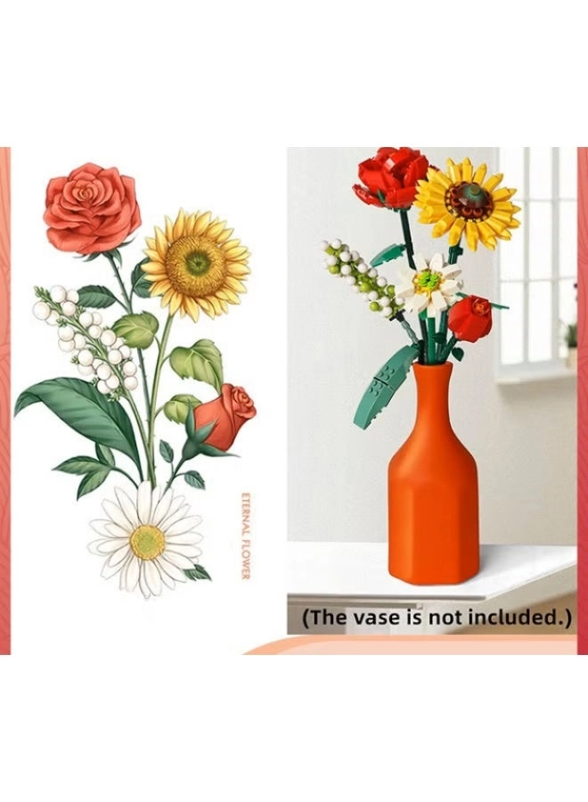 Flower Bouquet Building Blocks - 568 pcs