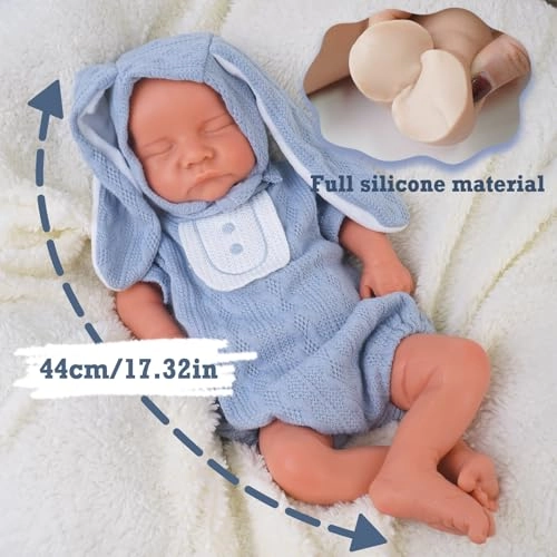 Reborn Baby Doll - 17 Inch Full Silicone Boy Ages 14+