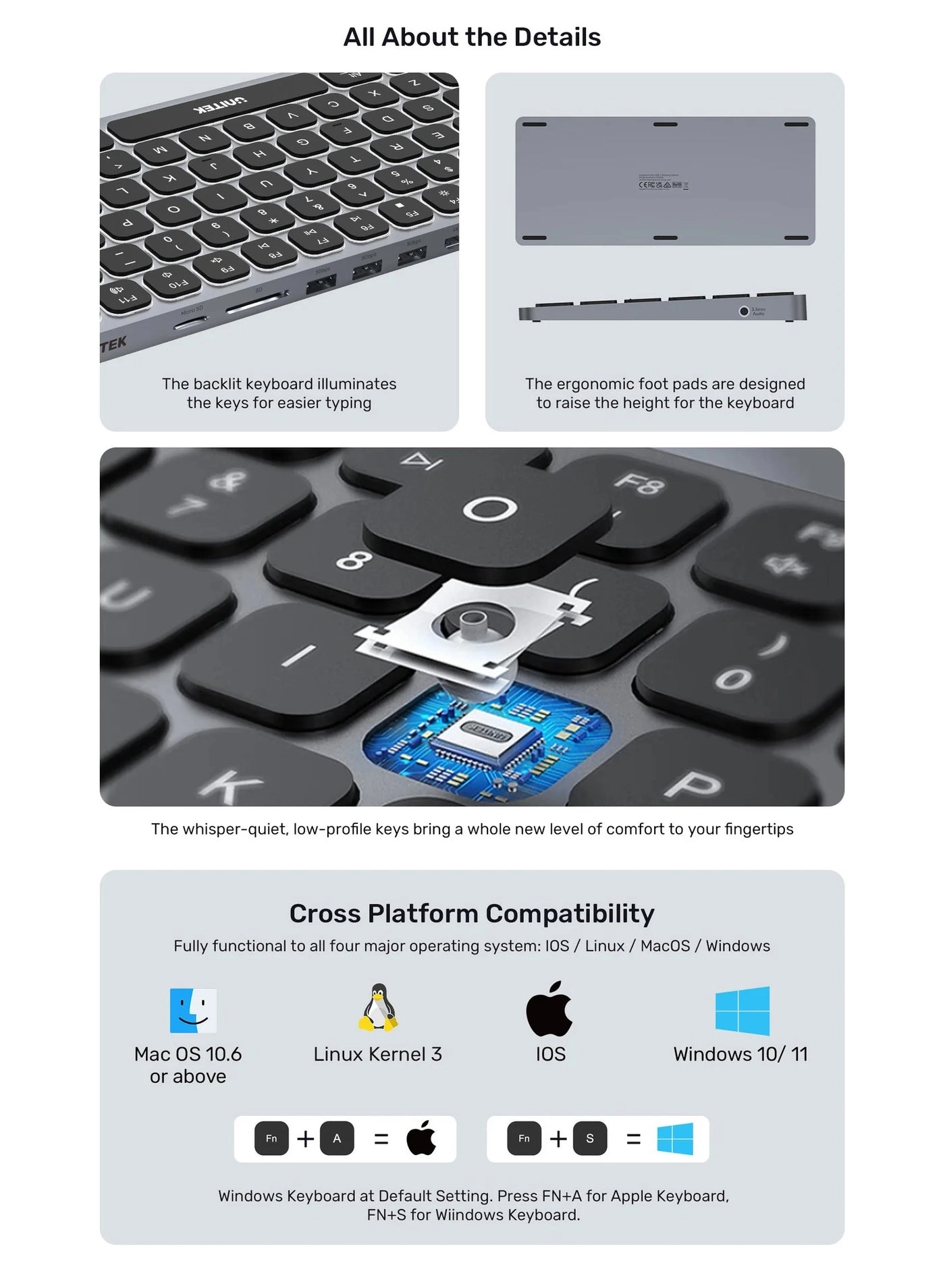 9-in-1 USB-C Hub with Keyboard - USB Type C