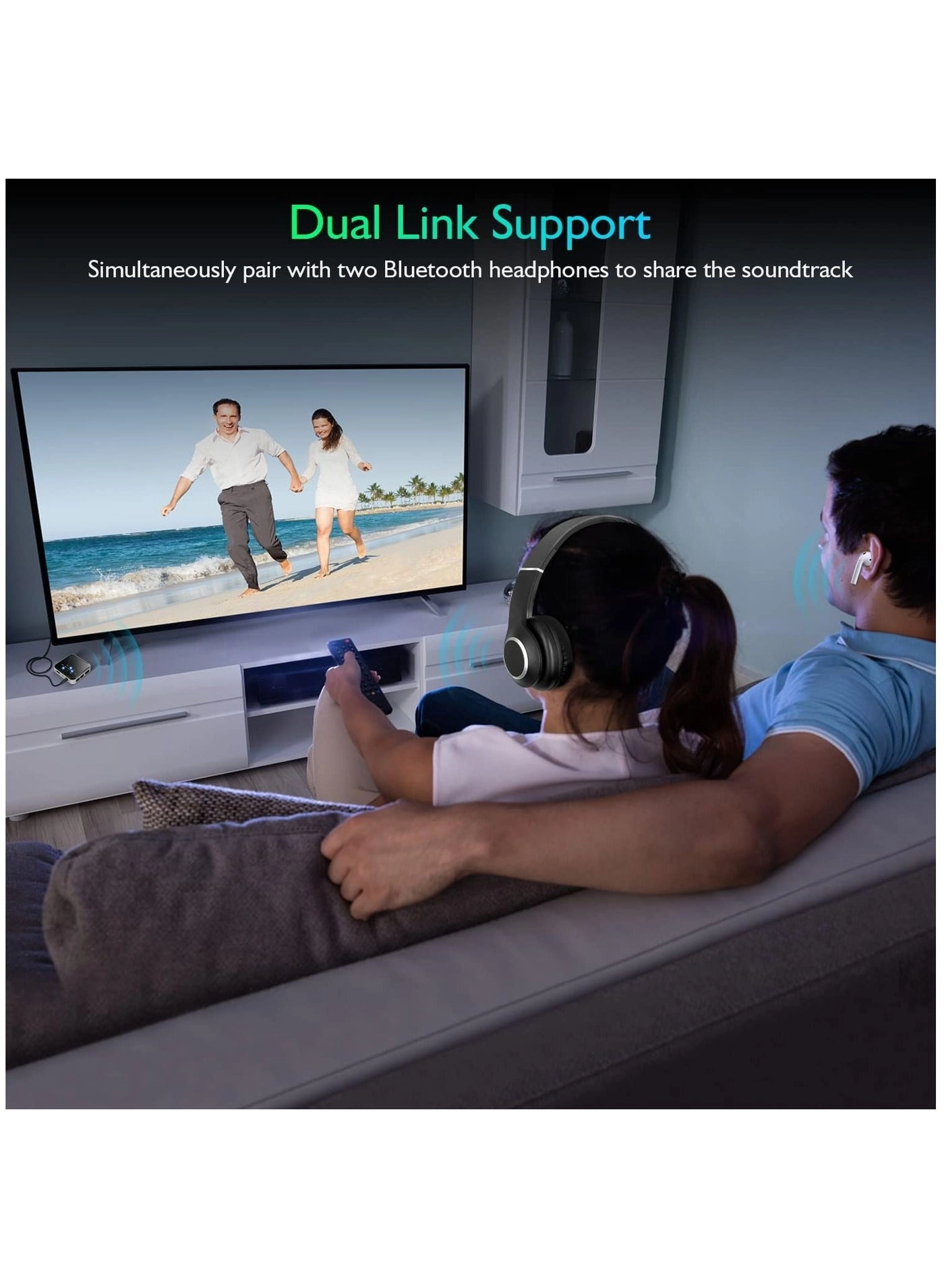 Bluetooth Transmitter & Receiver - Bluetooth 5.2 3.5mm AUX Built-in 250mAh Li-Polymer battery