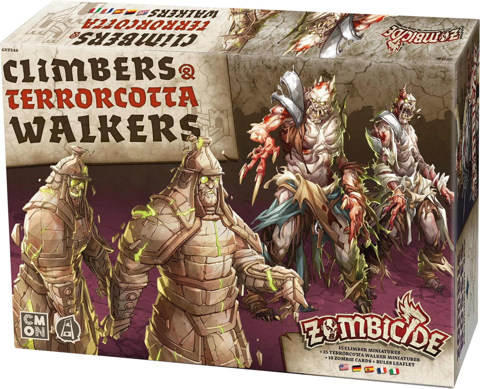 CMON Zombicide White Death: Climbers & Terrorcotta Walkers Expansion