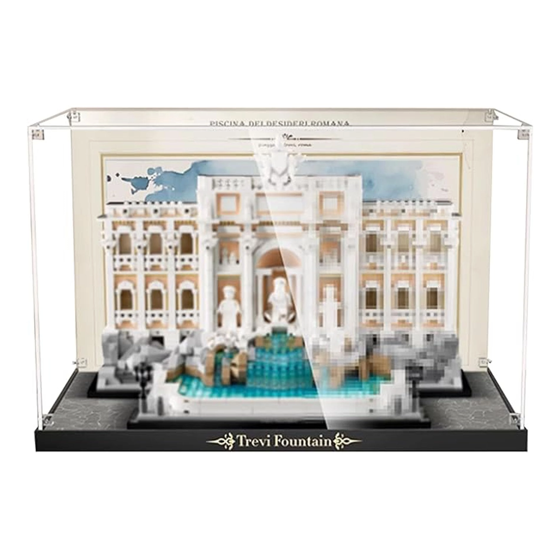 YUANZITIAN Acrylic Display Case - Lego 21062 Roman Wishing Fountain Model