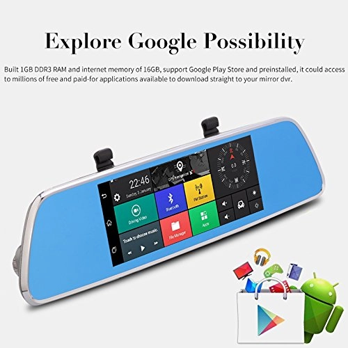 Rear View Mirror Car DVR - 1080p 30fps