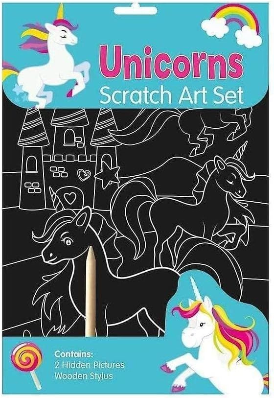 Alligator Unicorns Scratch Art Set - 2 piece(s) wooden stylus