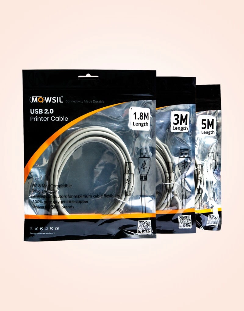Standard Cable 480Mbps USB-A to USB-B 1.8m PVC