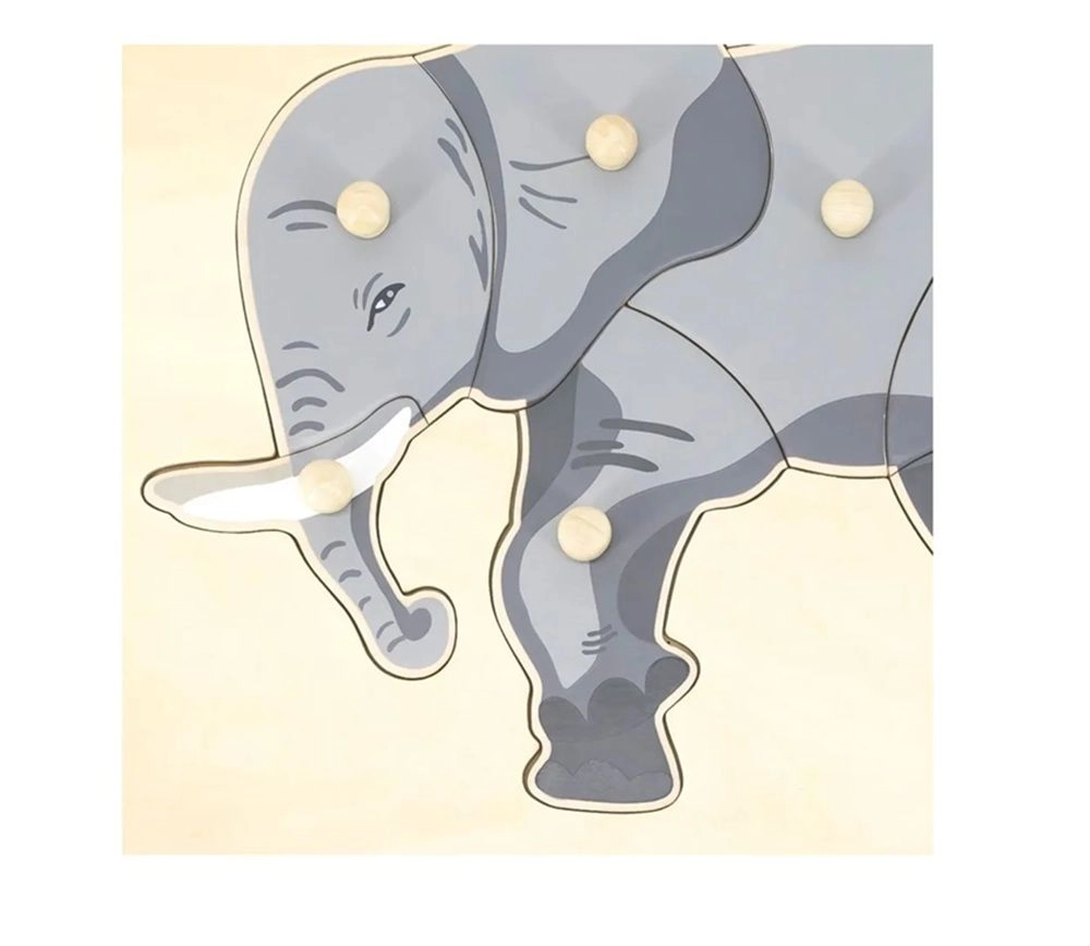 VIGA Wooden Puzzle Elephant - 3+ 9 pieces