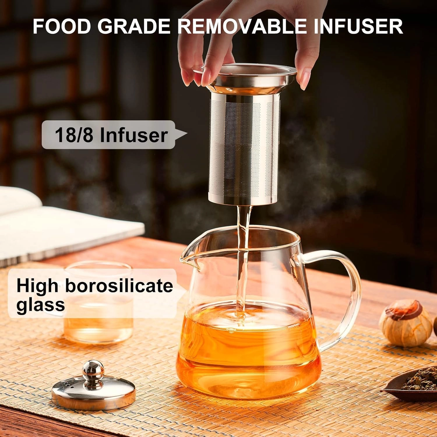 Borosilicate Glass Tea Pot - 750ML