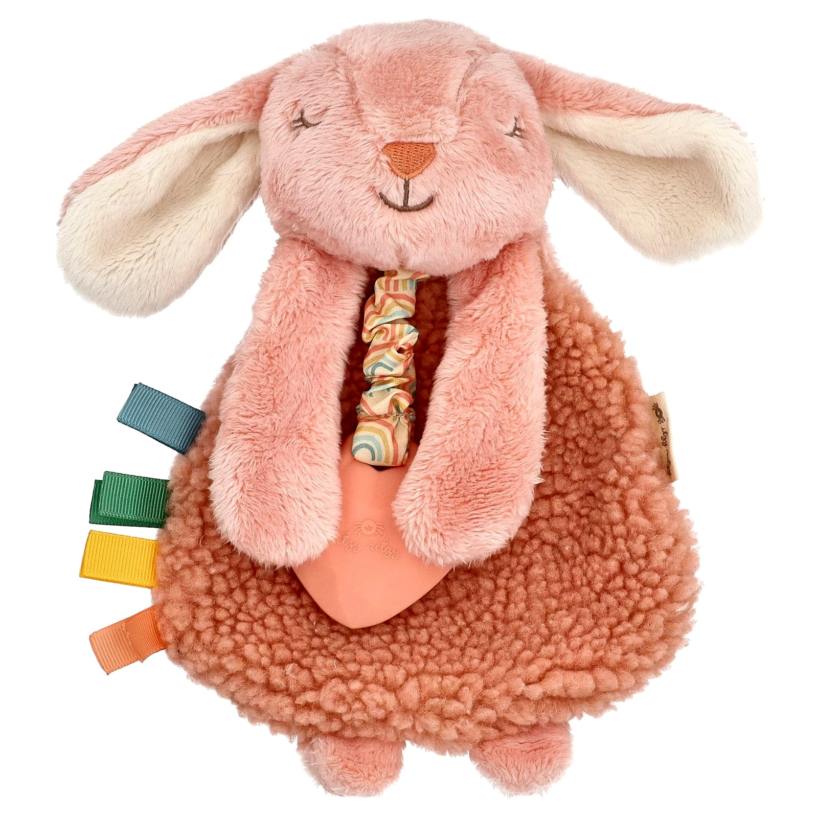 Lovey Infant Teether Toy - Sherpa fabric silicone teether