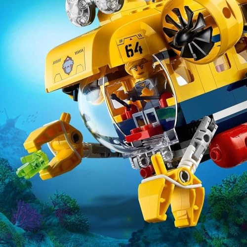 City Ocean Exploration Submarine (60264) - Underwater Drone 4 Minifigures