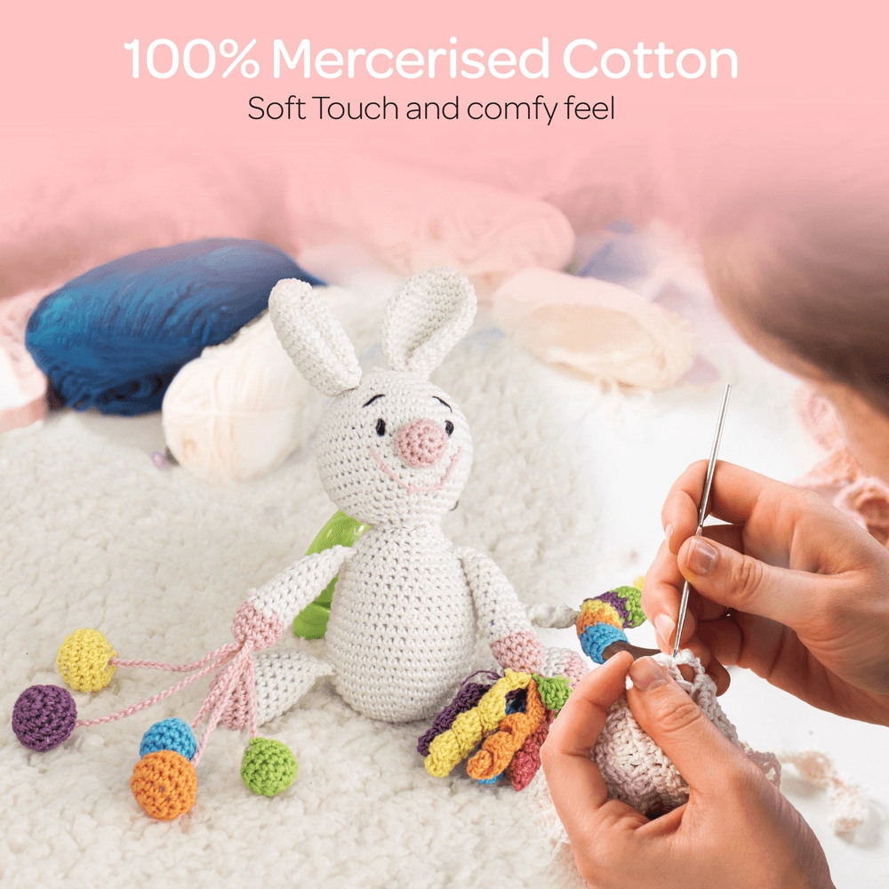 Crochet Ring Rattle Toy - Suitable for 0 month & above premium cotton yarn Tiger