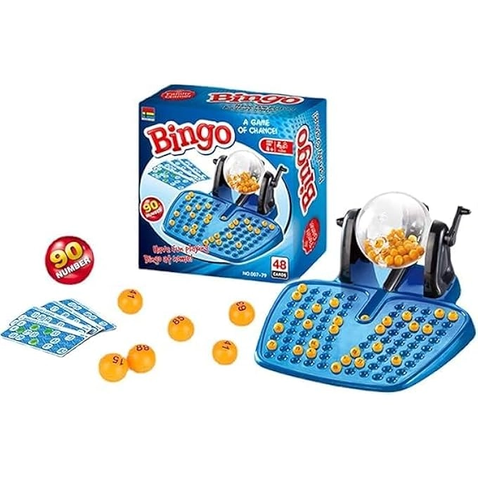 rayihni LOTTERY BINGO GAMES - 48 Cards 90 Chips