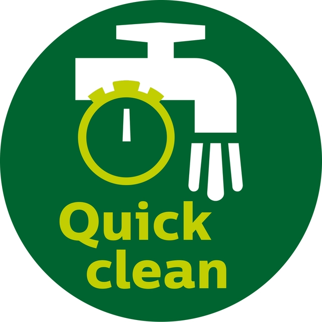 تأتي كل الأجزاء القابلة للفك مزوّدة بتقنية QuickClean وهي آمنة للتنظيف في الجلاية