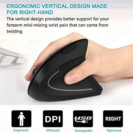 Vertical Ergonomic Mouse - USB