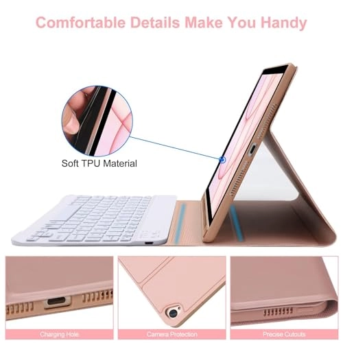 Keyboard Case with Pencil Holder for iPad 9th generation 10.2-inch