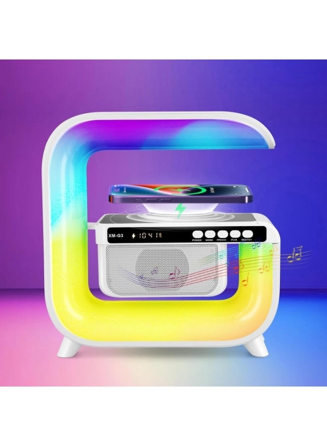 Rich Life Smart Lamp Bluetooth Speaker - 15W Wireless Charging RGB