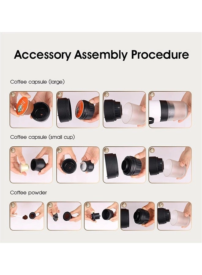 Portable Electric Espresso Machine - Ground Coffee & NS Capsule