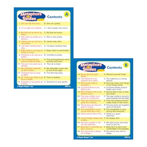 Metaphors and Similes Fun Deck - Kid 56 pieces