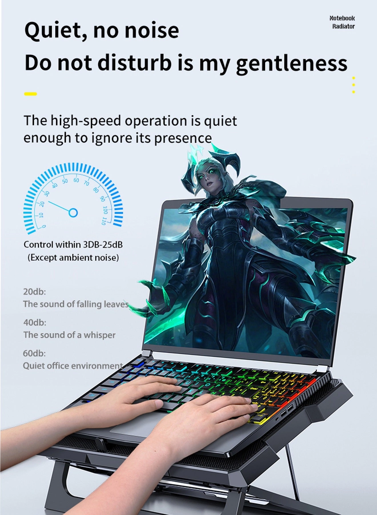 laptop cooling pad - 6 fans 18 inch