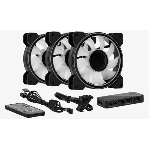 Mirage 12 ARGB Pro + H66F RGB Control Hub + Remote Control - 3xFan 120mm