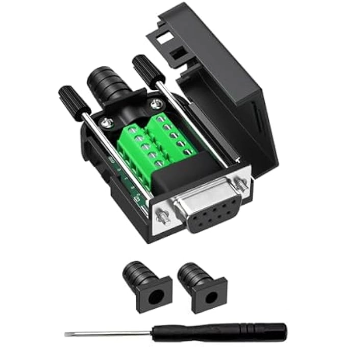 rayihni DB9 9PIN SCREW TYPE SERIAL TO TERMINAL FEMALE CONNECTOR ADAPTER