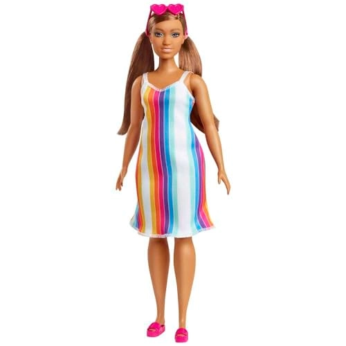 Barbie Loves The Ocean Beach-Themed Doll - 11.5-inch Recycled Plastics Curvy Brunette