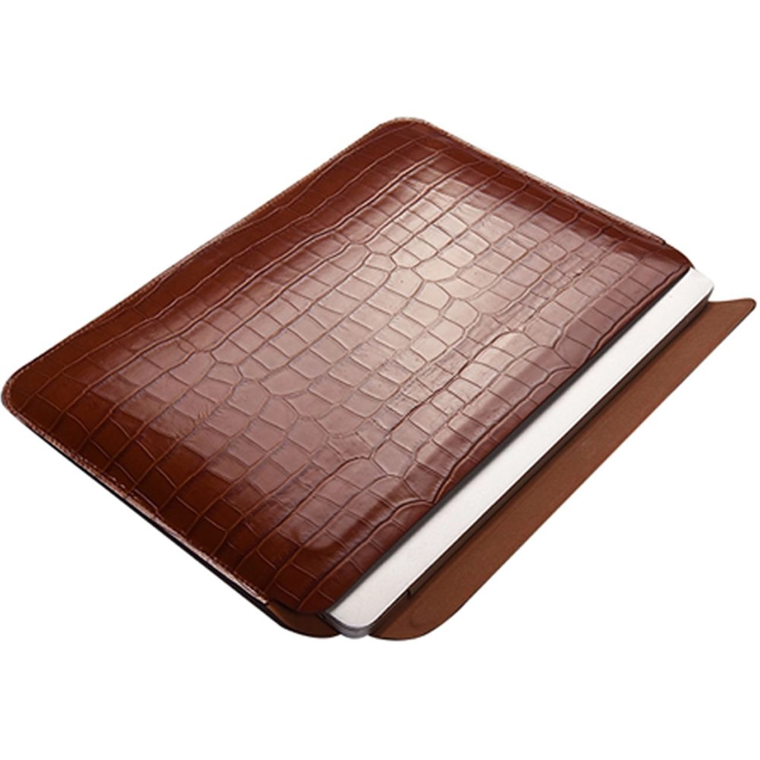 Skin Croco Genuine Leather Sleeve Laptop Sleeve for 14.2-Inch Laptop