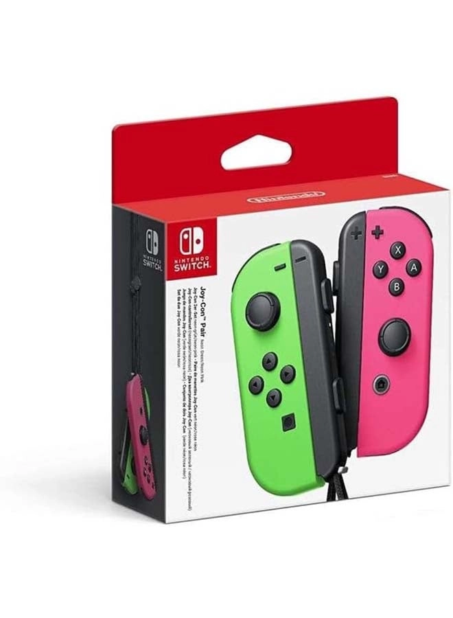 (Renewed) Joy-Con Controller Pair - Neon Green/Pink Switch