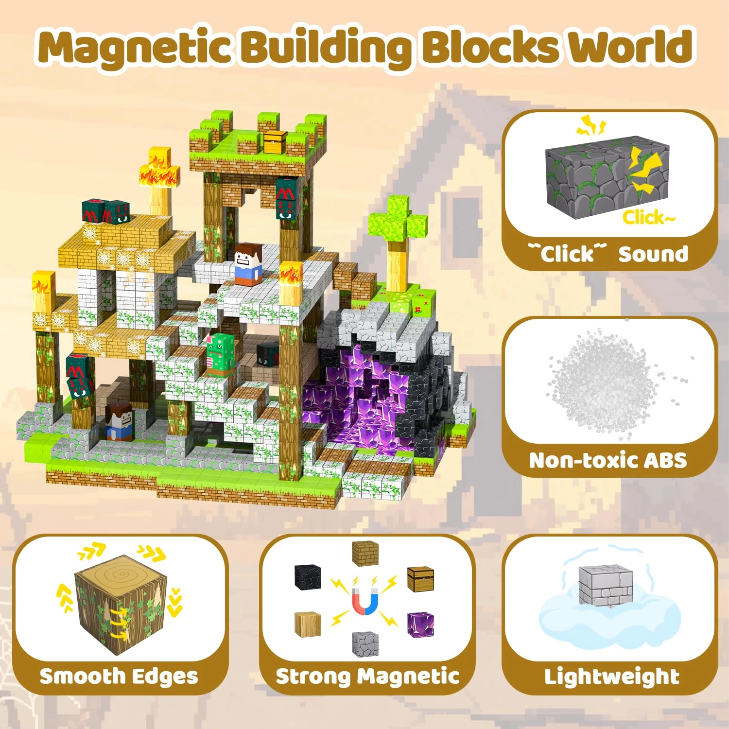 Magnetic Blocks - 100 pcs