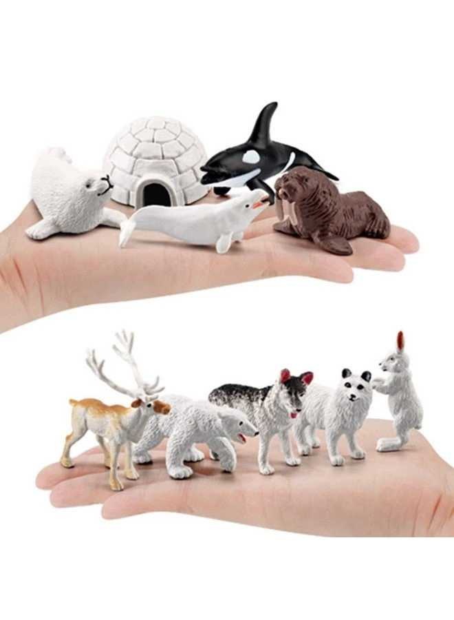 Mini Arctic Animals Figurines 10 pcs