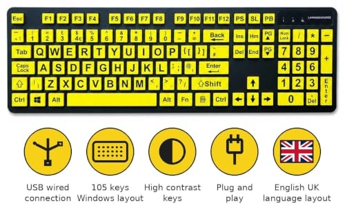 Large Print Keyboard - UK Wired