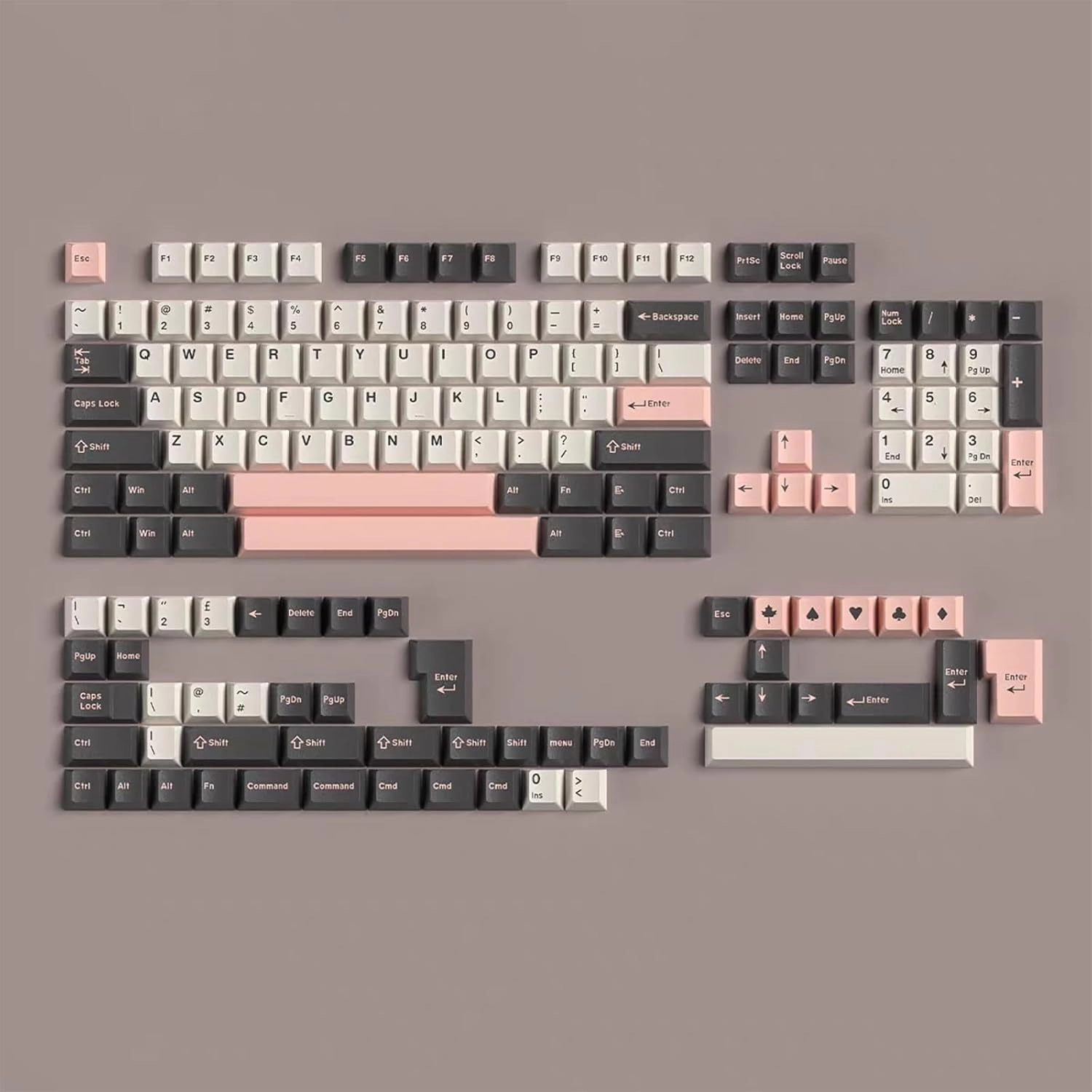 160 Keys Doubleshot Keycaps - ISO/ANSI