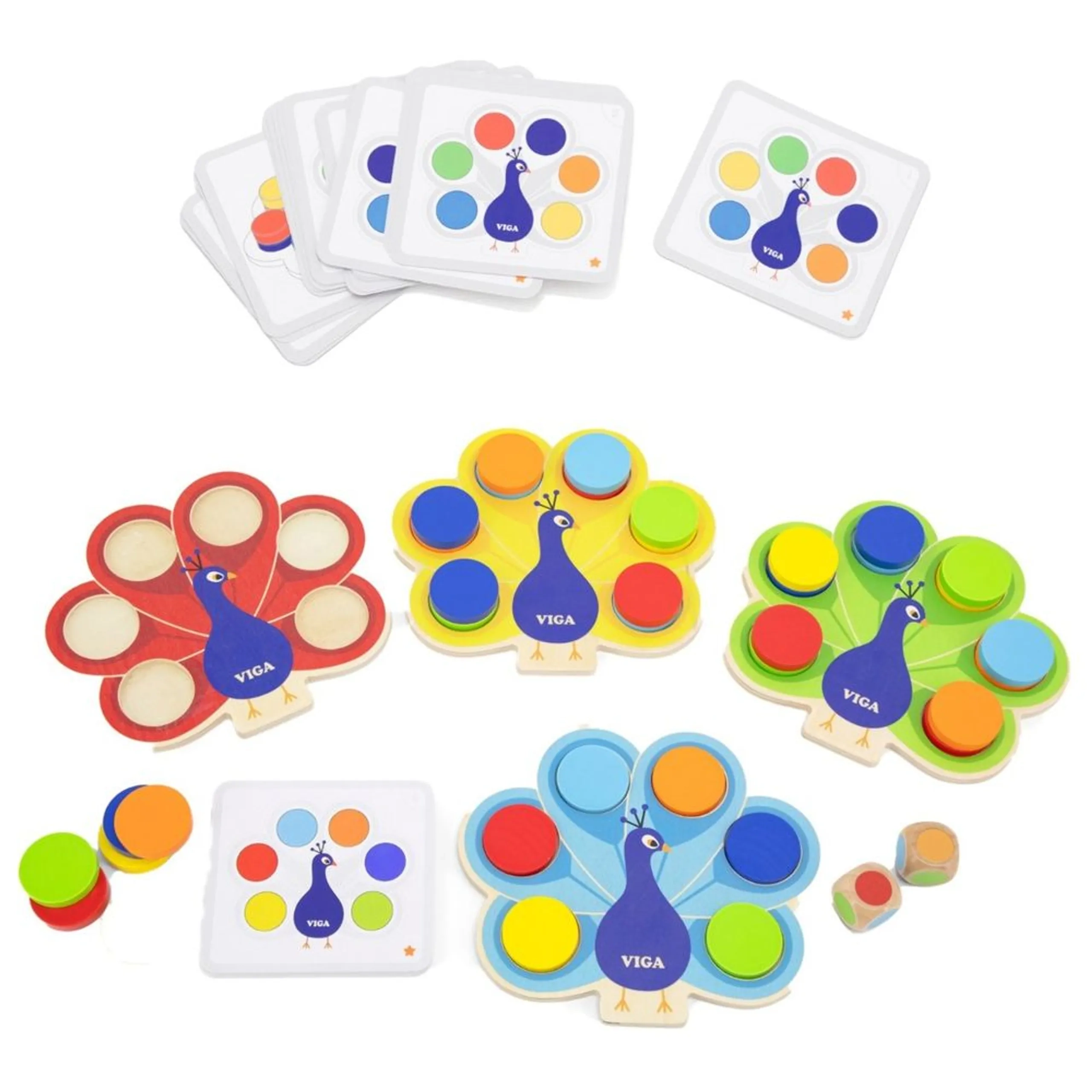 VIGA Learning Colors Puzzle Set - 3 + 36 pieces