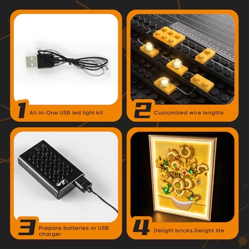 31215 Vincent-Van-Gogh Sunflowers - Led Lighting Kit