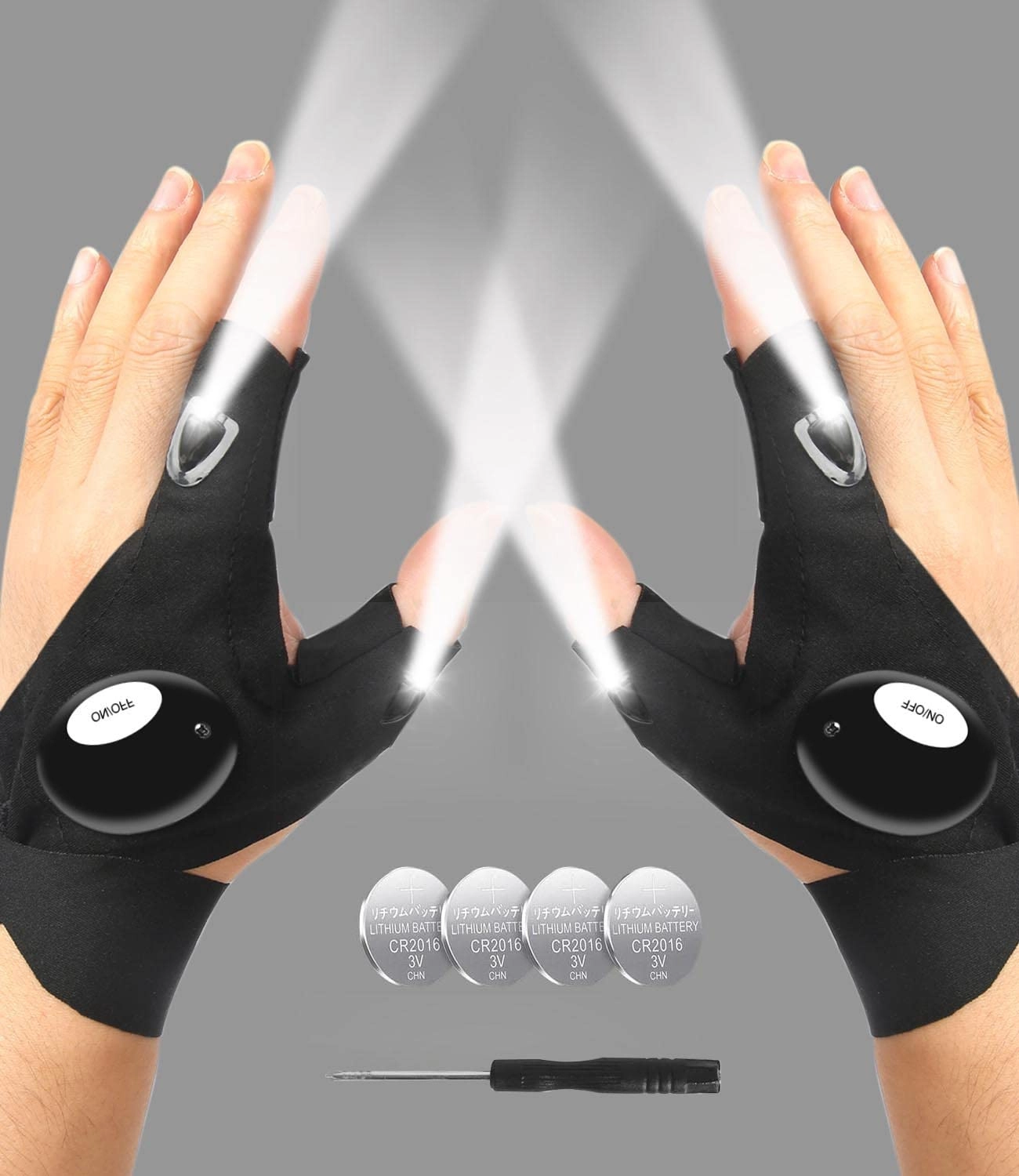 moipejo Flashlight Gloves - Black 50lm